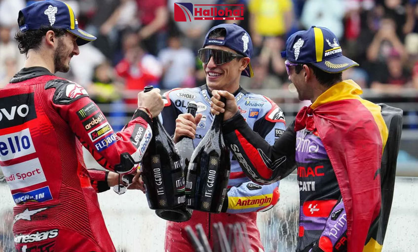 Marc Marquez Terpukau Menyaksikan Duel Sengit Bagnaia vs Martin